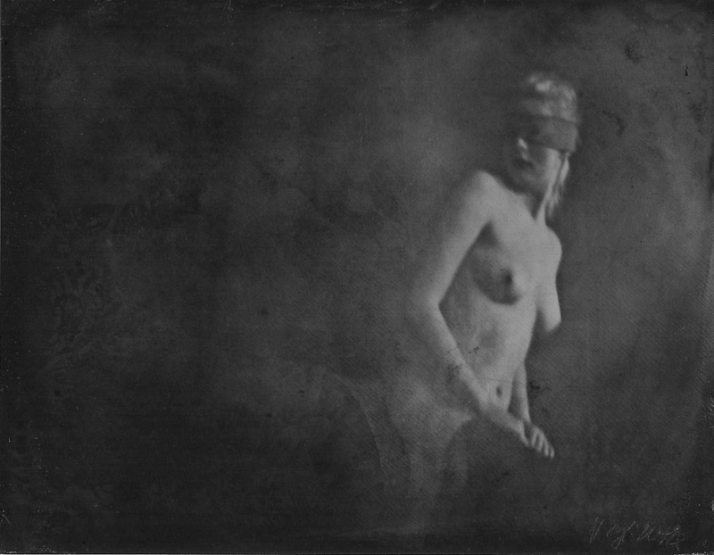 Renata Vogl scanned original ferrotype, waiting No3, original size 13x10 cm